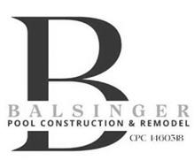 B BALSINGER POOL CONSTRUCTI...