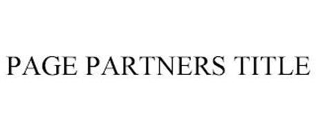 PAGE PARTNERS TITLE