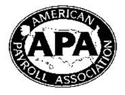 APA AMERICAN PAYROLL ASSOCIATION Trademark of American Payroll