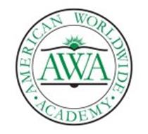 AWA AMERICAN WORLDWIDE ACADEMY Trademark of American Worldwide Academy ...