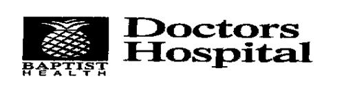 BAPTIST HEALTH DOCTORS HOSPITAL Trademark of Baptist Health South ...