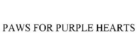 PAWS FOR PURPLE HEARTS Trademark of Bergin University of Canine Studies