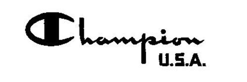 CHAMPION U.S.A. Trademark of CHAMPION PRODUCTS INC. Serial Number ...