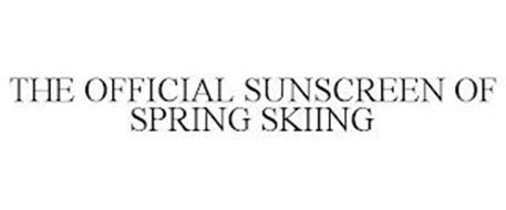 THE OFFICIAL SUNSCREEN OF SPRING SKIING