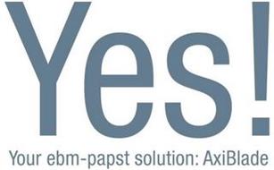 YES! YOUR EBM-PAPST SOLUTION: AXIBLADE