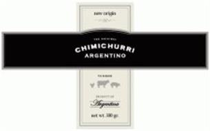 NEW ORIGIN THE ORIGINAL CHIMICHURRI ARGENTINO TO SEASON PRODUCT OF ARGENTINA