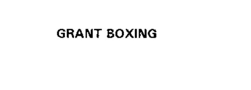 GRANT BOXING Trademark of GB Licensing LLC Serial Number: 75884352 ...