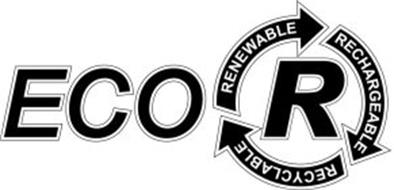 ECO R RENEWABLE RECHARGEABLE RECYCLABLE
