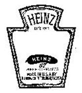 HEINZ EST'D 1869 HEINZ 57 PURE FOOD PRODUCTS MADE IN U.S.A. BY H.J. HEINZ CO., PITTSBURGH, PA., U.S.A.