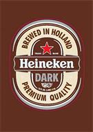 HEINEKEN DARK BREWED IN HOLLAND 12 FL. OZ. LAGER BEER PREMIUM QUALITY ...