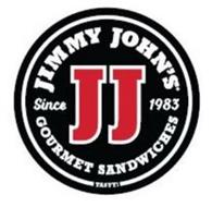 JIMMY JOHN'S JJ SINCE 1983 GOURMET SANDWICHES TASTY! Trademark of JIMMY ...