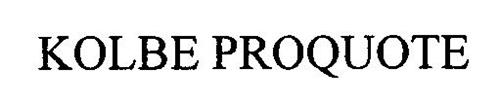 KOLBE PROQUOTE