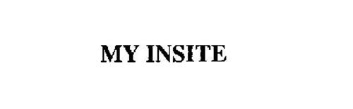 MY INSITE Trademark of MarketDataInsite.com, Inc. Serial Number ... MY INSITE Trademark of MarketDataInsite.com, Inc. Serial Number ...