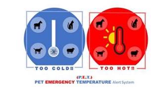 (P.E.T.) PET EMERGENCY TEMPERATURE ALERT SYSTEM TOO COLD!! TOO HOT!!