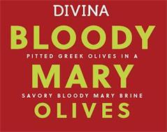 DIVINA BLOODY MARY OLIVES PITTED GREEK OLIVES IN A SAVORY BLOOD MARY BRINE