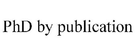 Phd by publication