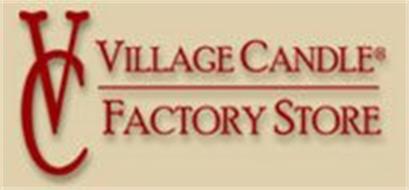 What is the address for the Village Candle Factory Store in Topsham, Maine?
