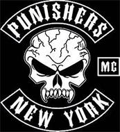 PUNISHERS NEW YORK MC Trademark of Punisher LEMC of Rochester, NY