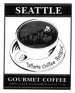 SEATTLE GOURMET COFFEE "WHERE COFFEE REIGNS" WWW.SEATTLEGOURMETCOFFEE.COM