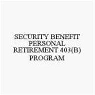 SECURITY BENEFIT PERSONAL RETIREMENT 403(B) PROGRAM