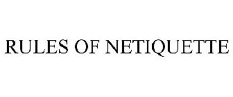 rules of netiquette