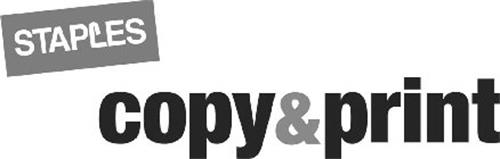 STAPLES COPY & PRINT Trademark of STAPLES BRANDS INC. Serial Number ...