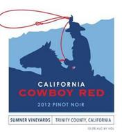CALIFORNIA COWBOY RED 2012 PINOT NOIR SUMNER VINEYARDS TRINITY COUNTY, CALIFORNIA 13.0% ALC BY VOL