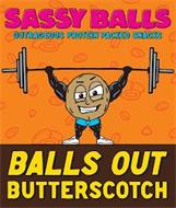 SASSY BALLS OUTRAGEOUS PROTEIN PACKED SNACKS BALLS OUT BUTTERSCOTCH