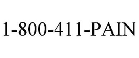 1 800 411 Pain Trademark Of Vanity Number Leasing Llc Serial Number Trademarkia Trademarks