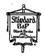 STANDARD B & P BLANK BOOKS AND LOOSE LEAF DEVICES