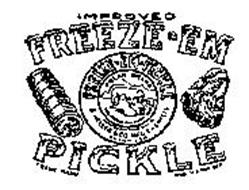 IMPROVED FREEZE-EM PICKLE FREEZE-EM PICKLE POLAR BRAND B. HELLER & CO. MFG. CHEMISTS CHICAGO U.S.A.