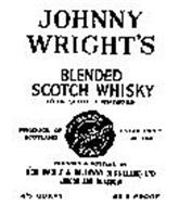 JOHNNY WRIGHT'S BLENDED SCOTCH WHISKY 100% SCOTCH WHISKIES PRODUCE OF SCOTLAND BLACK SEAL ESTABLISHED IN 1700 BLENDED AND BOTTLED BY RIED WRIGHT & HOLLOWAY (DISTILLERS) LTD LONDON AND GLASGOW 86.8 PROOF