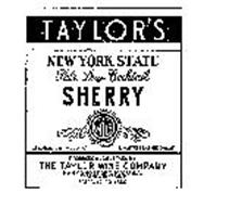 TAYLOR'S NEW YORK STATE PALE DRY COCKTAIL SHERRY THE TAYLOR WINE COMPANY HAMMONDSPORT, N.Y. USA BONDED WINERY ESTABLISHED 1880 TWCO