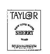 TAYLOR NEW YORK STATE SHERRY WINE ALCOHOL 19% BY VOLUME PRODUCED & BOTTLED BY THE TAYLOR WINE COMPANY INC. EST. 1880. HAMMONDSPORT, N.Y. USA