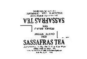 SASSAFRAS TEA INDIAN BRAND RED DIRECTIONS-ONE CUP TEA TO FOUR CUPS WATER (BOIL FOR 15 MINUTES) SODIUM BENZOATE ADDED TO RETARD SPOILAGE NET WEIGHT 2 OUNCES NATURE'S TEA COMPANY LAFAYETTE, TENNESSEE