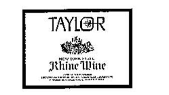 TAYLOR NEW YORK STATE RHINE WINE PRODUCED AND BOTTLED BY THE TAYLOR WINE COMPANY,INC. ESTABLISHED 1880.HAMMONDSPORT, N.Y.,U.S.A.  ALCOHOL 12% BY VOLUME