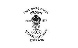 CROWN STAFFORDSHIRE ENGLAND FINE BONE CHINA ESTD. 1801
