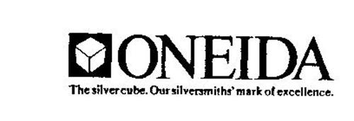 ONEIDA THE SILVER CUBE. OUR SILVERSMITHS' MARK OF EXCELLENCE.