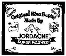 ORIGINAL BLUE DENIM MADE BY JORDACHE SUPER WASHED COMFORT GUARANTEED QUALITY JEANS REALTRUE JEANS