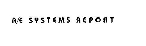 A/E SYSTEMS REPORT