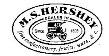 M.S. HERSHEY DEALER IN FINE CONFECTIONERY, FRUITS, NUTS, & C. SINCE 1895 HERSHEY'S COCOA