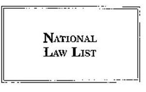 NATIONAL LAW LIST