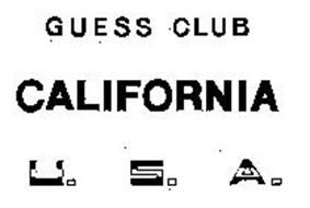 GUESS CLUB CALIFORNIA U.S.A.