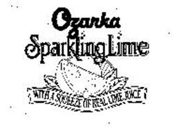 OZARKA SPARKLING LIME WITH A SQUEEZE OF REAL LIME JUICE