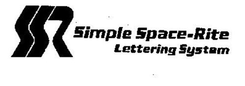 SIMPLE SPACE-RITE LETTERING SYSTEM SSR
