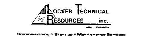 E/I LOCKER TECHNICAL RESOURCES INC. USA-CANADA COMMISSIONING - START UP - MAINTENANCE SERVICES