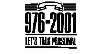 976-2001 LET'S TALK PERSONAL