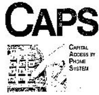 CAPS CAPITAL ACCESS BY PHONE SYSTEM