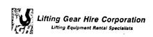 LGH LIFTING GEAR HIRE CORPORATION LIFTING EQUIPMENT RENTAL SPECIALISTS