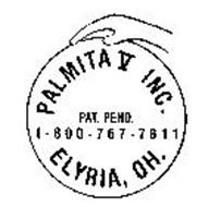 PALMITA V INC. PAT. PEND. 1-800-767-7811 ELYRIA, OH.